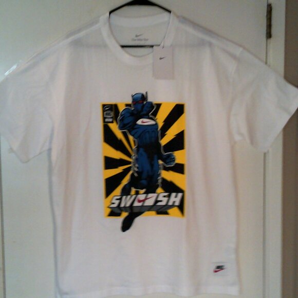 NEW NIKE SPORTWEAR "Superhero Max90 Tee" MEN'S WHITE T-SHIRT L HJ3672-100 - Picture 8 of 8